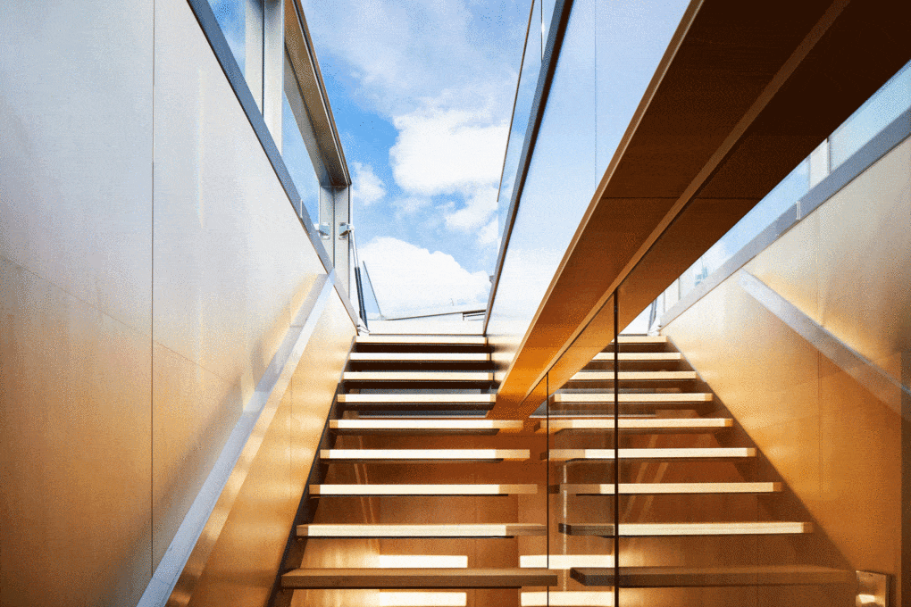 Curated visual reference: Skylight Glazing Options For Penthouse Apartments Reference: Tri Level Penthouse Roof Access Skylight Surry Hills