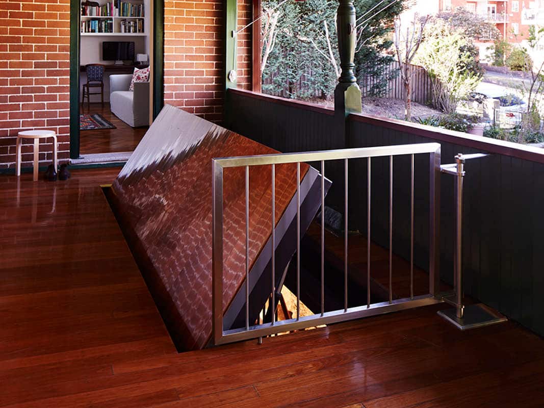 Staircase-access-cellar-hatch-electrically-operated-and-custom-designed-Bespoke Floor Hatch-Tilt Industrial Design