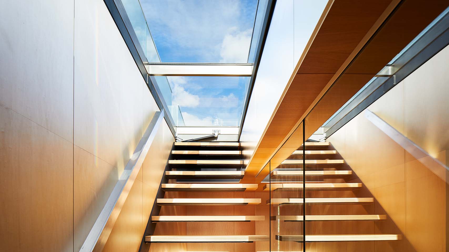 Tri-level penthouse roof access skylight, Surry Hills - Tilt