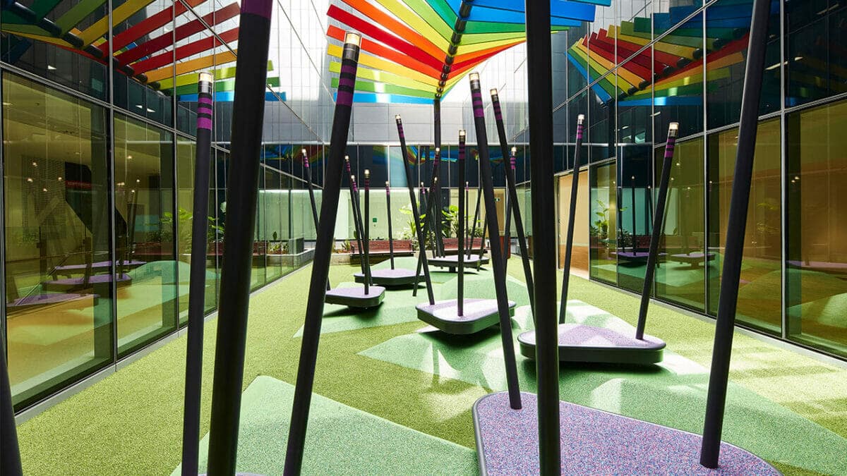 Westmead-Redevelopment-Courtyard-Playspace-Stepping-Pods-with-Integrated-Lighting-Sticks