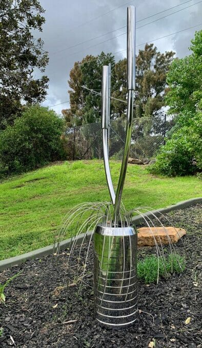 Grasstree-Wayfinding-Artwork-Sculpture-Polished-Stainless-Steel