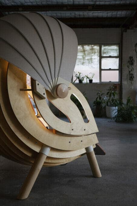 Q Pod Close Up Details Curved Pod Chair Shape Designed In Australia
