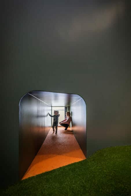 Irregular shaped climbing tunnel Indoor Play Space Children Climbing through