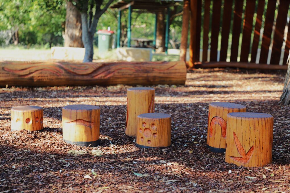 Canal Road Park features Indigenous art elements by Jamie Eastwood.