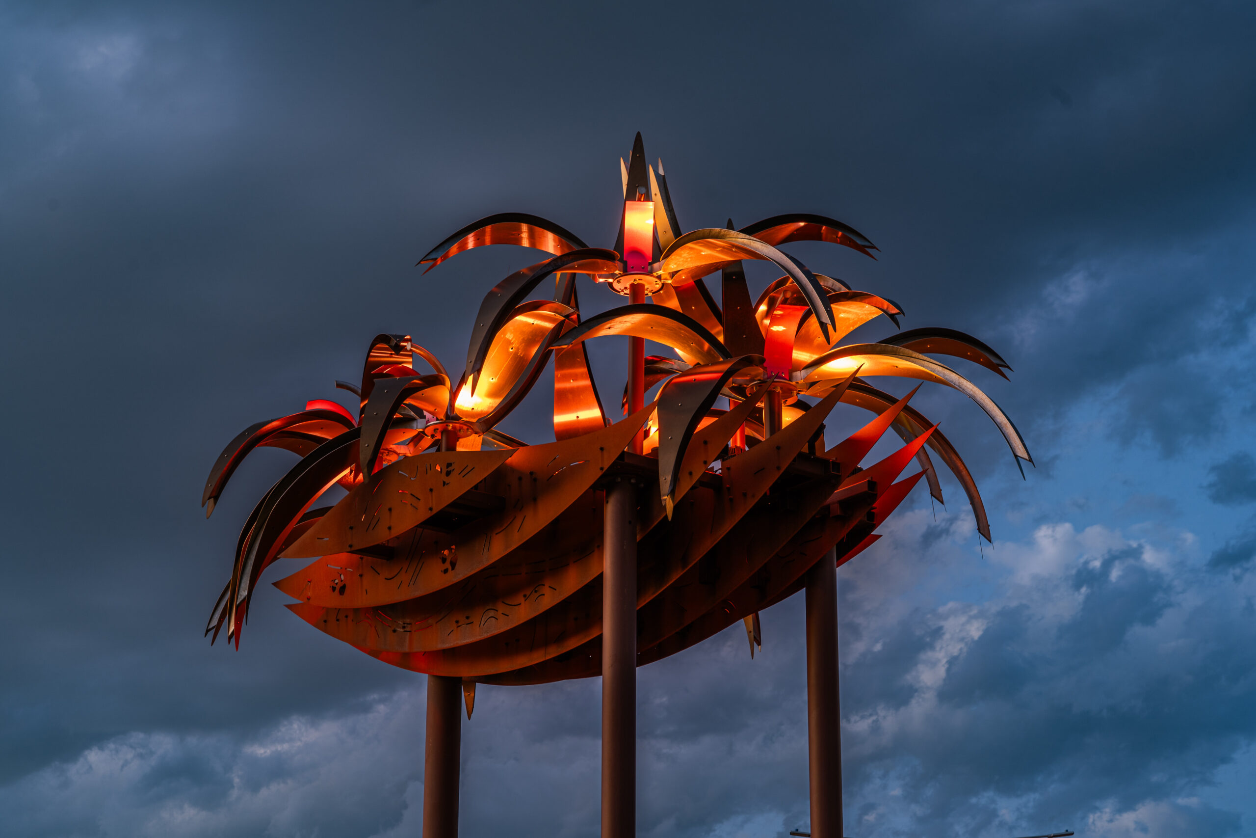 Indigenous Spider Orchids Sculpture at Kwinana