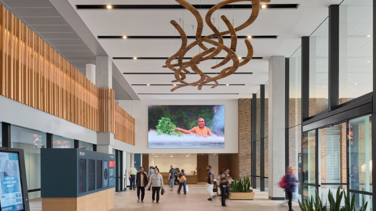 first nations public artwork at liverpool hospital, by alison page, tilt industrial design